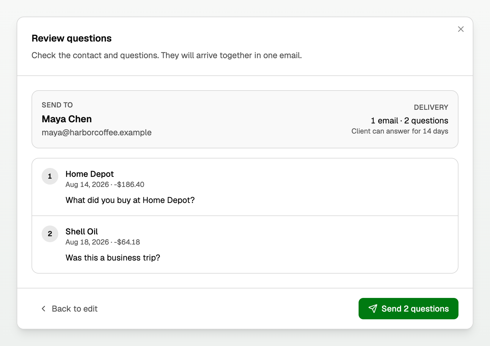 Review before send