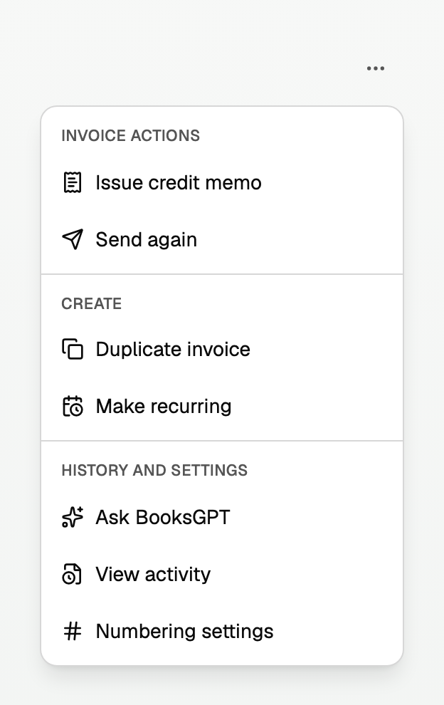 More invoice actions while a credit memo is issued, without Void invoice or Delete invoice