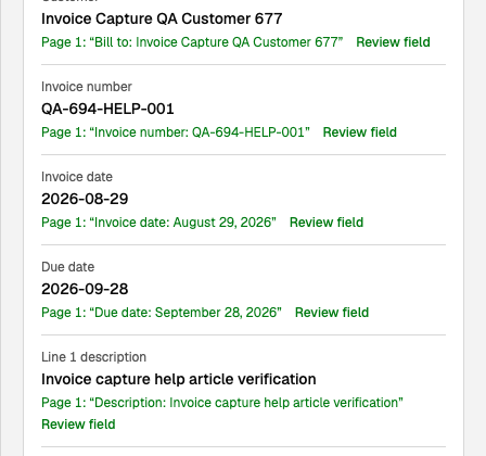 Extracted evidence with page quotes